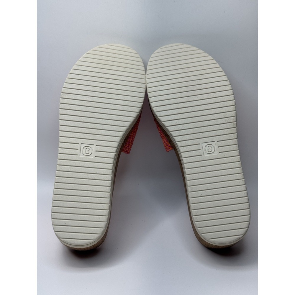 Bzees Womens Riviera Sz 9 Machine Washable Wedge Sandal Pink/Orange - Picture 7 of 8
